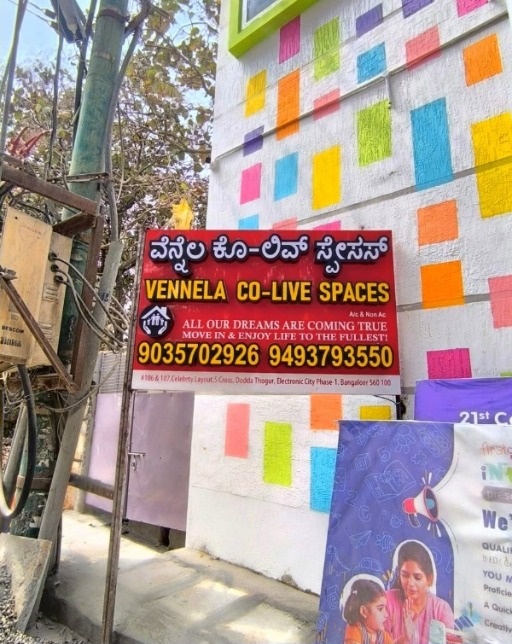 Vennela Co-Live Spaces Official Signboard